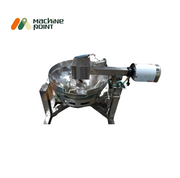 3-feet halwa making machine with stainless steel body, side motor drive, and circular cooking bowl for semi-automatic mixing.
