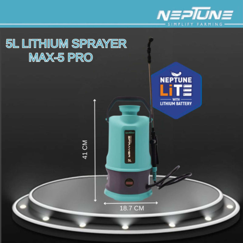 "Lightweight Neptune MAX-5 PRO Lithium Battery Hand Sprayer for Farming"