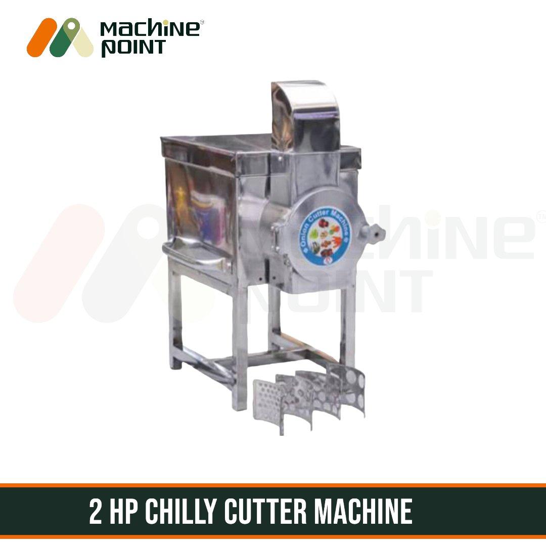 2 HP CHILLY CUTTER MACHINE by RUPALI, a durable stainless steel industrial food processing machine for efficient chili cutting and slicing.