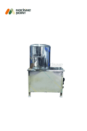 15 kg potato peeler machine with stainless steel body, designed for commercial use in hotels and food processing units.
