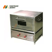 18x24 gas-operated pizza oven with dual burners and stainless steel body – ideal for bulk baking in restaurants.