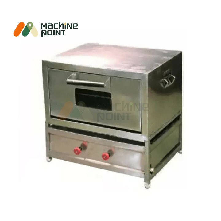 18x24 gas-operated pizza oven with dual burners and stainless steel body – ideal for bulk baking in restaurants.