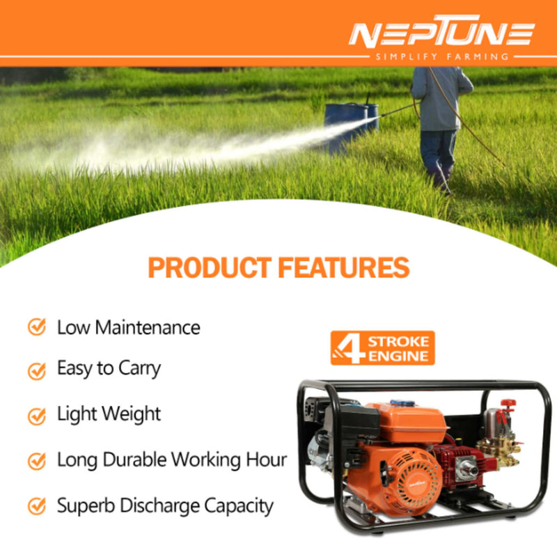 "Neptune HTP-168 3-Piston HTP Pump Sprayer for Tall Tree Spraying"