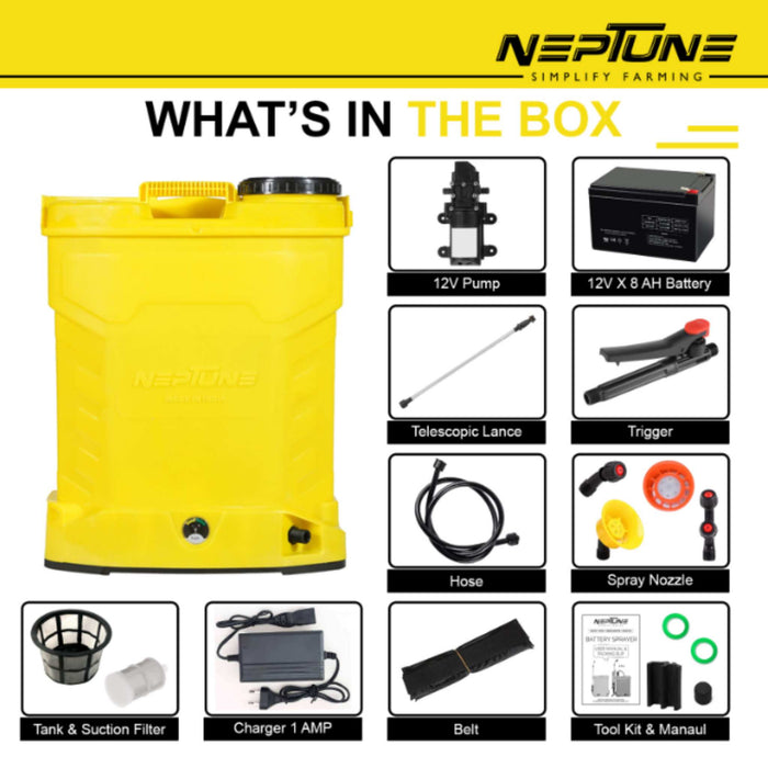 "Portable Neptune CK-12 Knapsack Sprayer for Pest and Fertilizer Application"
