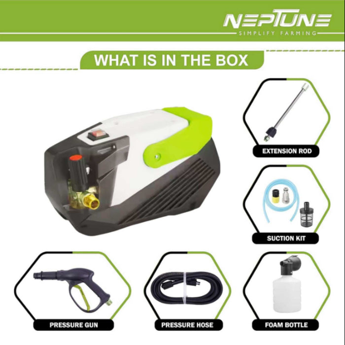 High Pressure Car Washer 1800W, 135 Bar, 10 LPM with Adjustable Nozzle