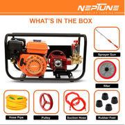 "Neptune 6.5HP Petrol Sprayer for Mango Gardens and Orchards"