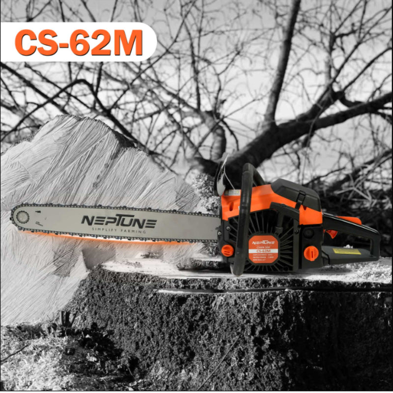 Petrol Chainsaw – 62CC Heavy-Duty, 22" Wood Cutter