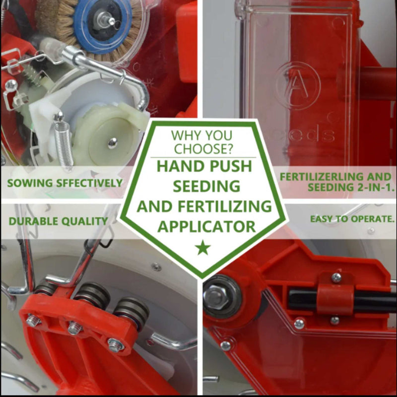 Hand-operated 14-teeth roller seeder for cotton and corn