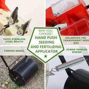 Manual agricultural seed planter with stainless-steel mouth