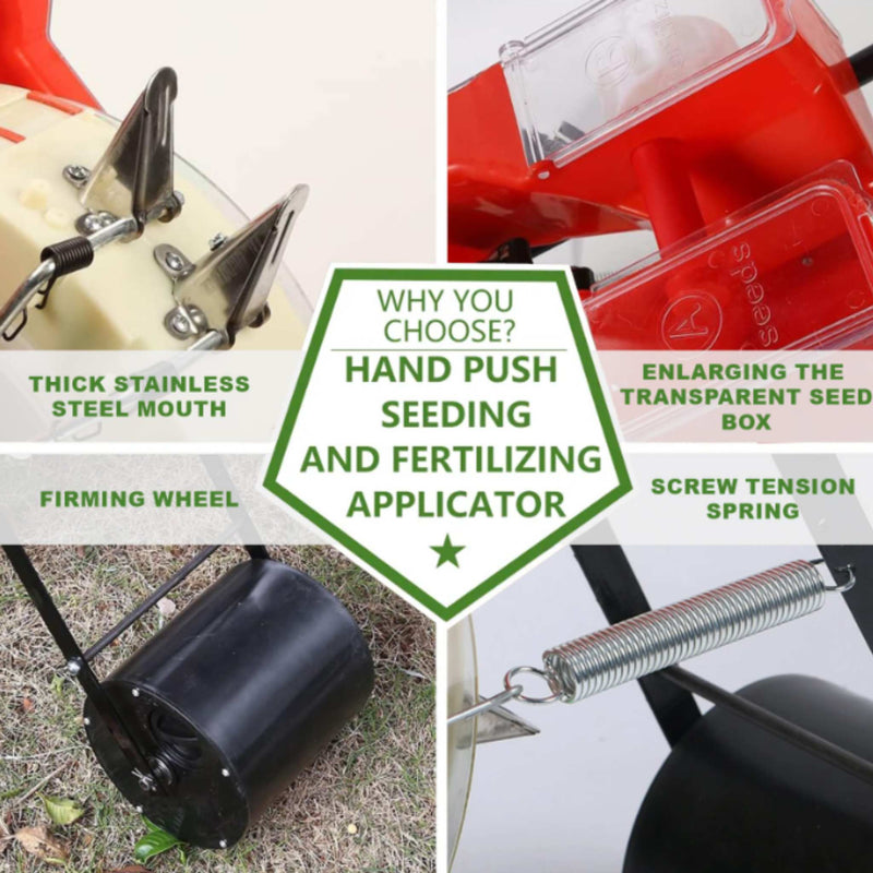Manual agricultural seed planter with stainless-steel mouth