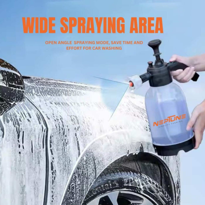 "Durable Neptune 2L Car Wash Sprayer with Fan-Shaped Foam Nozzle"