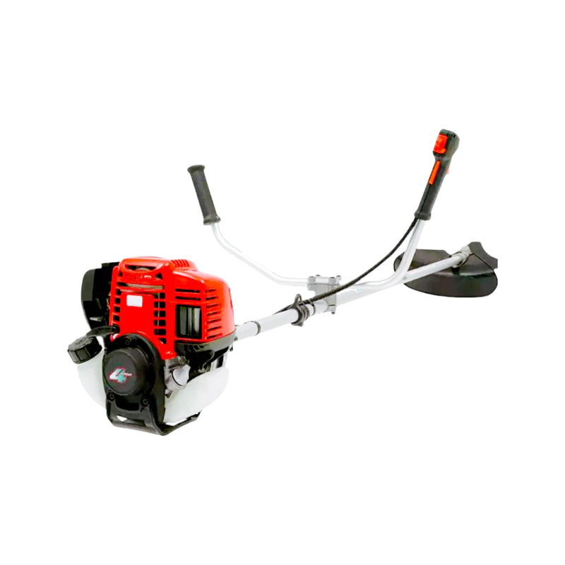 Field-grade grass cutter with matte finish aluminium shaft and easy-start functionality