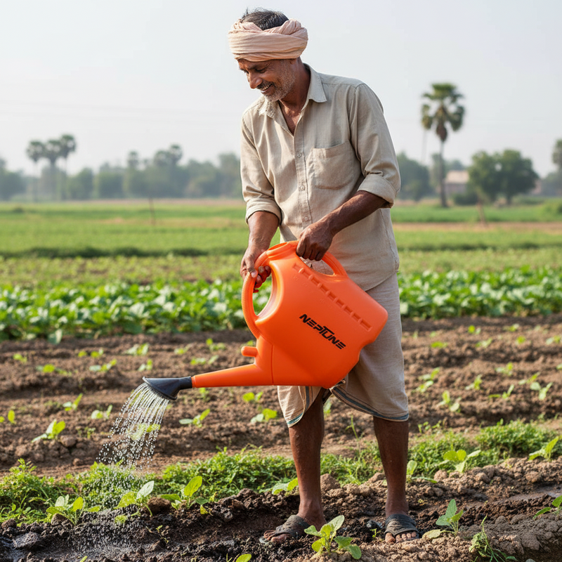 10L Plastic Garden Watering Can with Sprinkler Cap