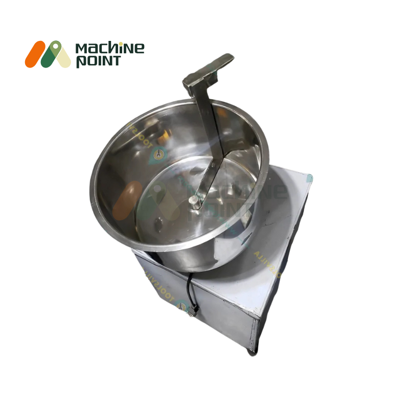 L Type Besan Mixer – overhead view showcasing robust frame, dough beater arm, and large capacity bowl.