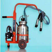 Automatic dairy milking machine MB20 Nano Trolley model with stainless steel bucket