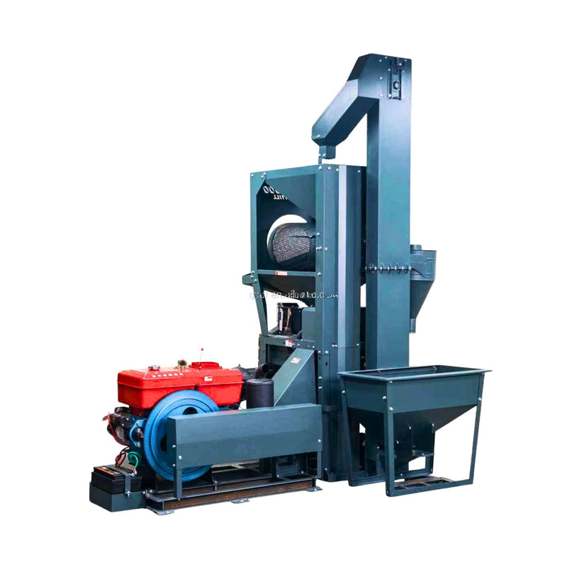 6N2000 commercial rice milling machine showing automatic paddy elevator system