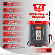 "Neptune SILVER PRO-13 Battery Operated Sprayer with 4 Nozzle Set – Machine Point"