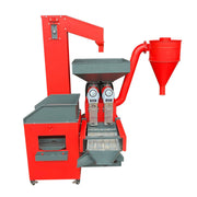 6N1000 commercial rice milling machine showing husk and bran separation unit