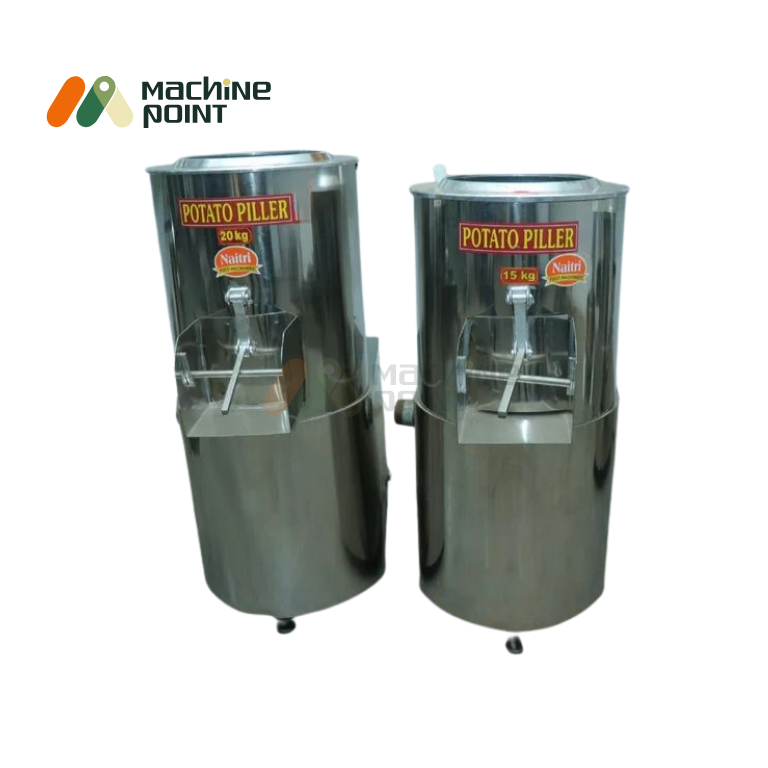 20 kg potato peeler machine in stainless steel finish, designed for hotels and catering units.
