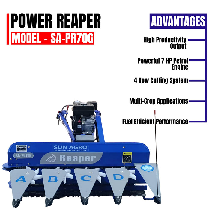 Agricultural power reaper machine for napier and grain crops