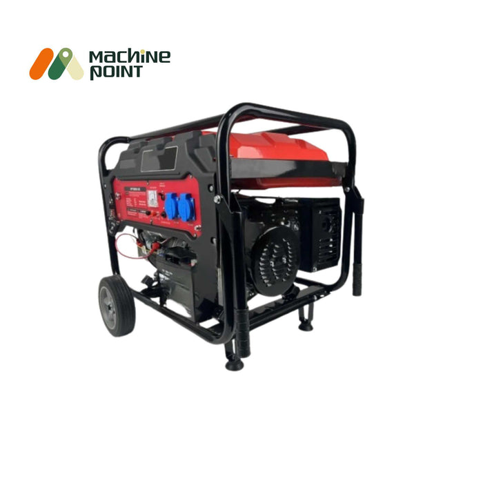 Red EC-7500 E single-phase generator featuring overload protection and dual plug sockets