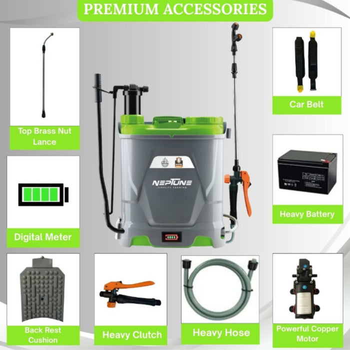 Heavy-Duty Neptune Silver Pro-21 Sprayer Front View