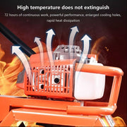 Heavy-duty 62CC rotary tiller for soil loosening and bed preparation