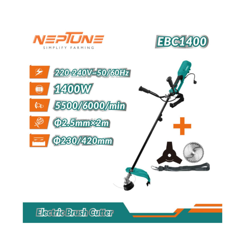Neptune BC-1400E Trimmer and Brush Cutter Set