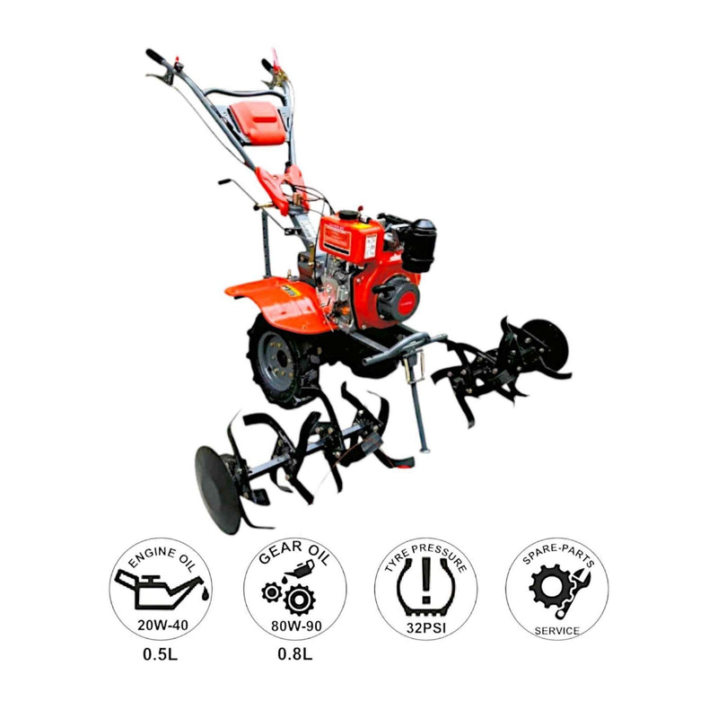 7 HP Diesel Power Weeder With 3 Attachments