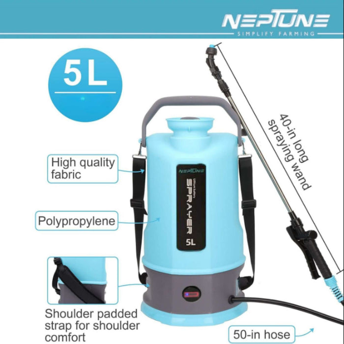 "Neptune MAX-5 PRO 5-Litre PP Body Hand Sprayer for Garden and Nursery"