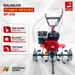 Balwaan Power Weeder BP-450 with 170F petrol engine, 24-blade setup for dry land, and high-quality gearbox—ideal for soil preparation and weed removal.