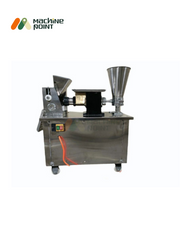 Mini samosa making machine with hopper feed and rolling mechanism for commercial kitchens.