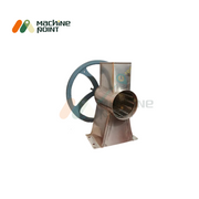 Side view of Kadukas Bhuka Machine without motor, featuring durable steel drum and pulley system.