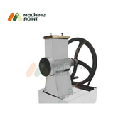 Close side view of Bhuka Machine highlighting durable construction and side-mounted pulley wheel.