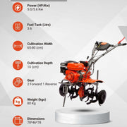 Neptune agricultural weeder with 2 forward and 1 reverse gear for field operations