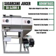 Outdoor sugarcane peeler cum juicer for roadside juice shops without electricity