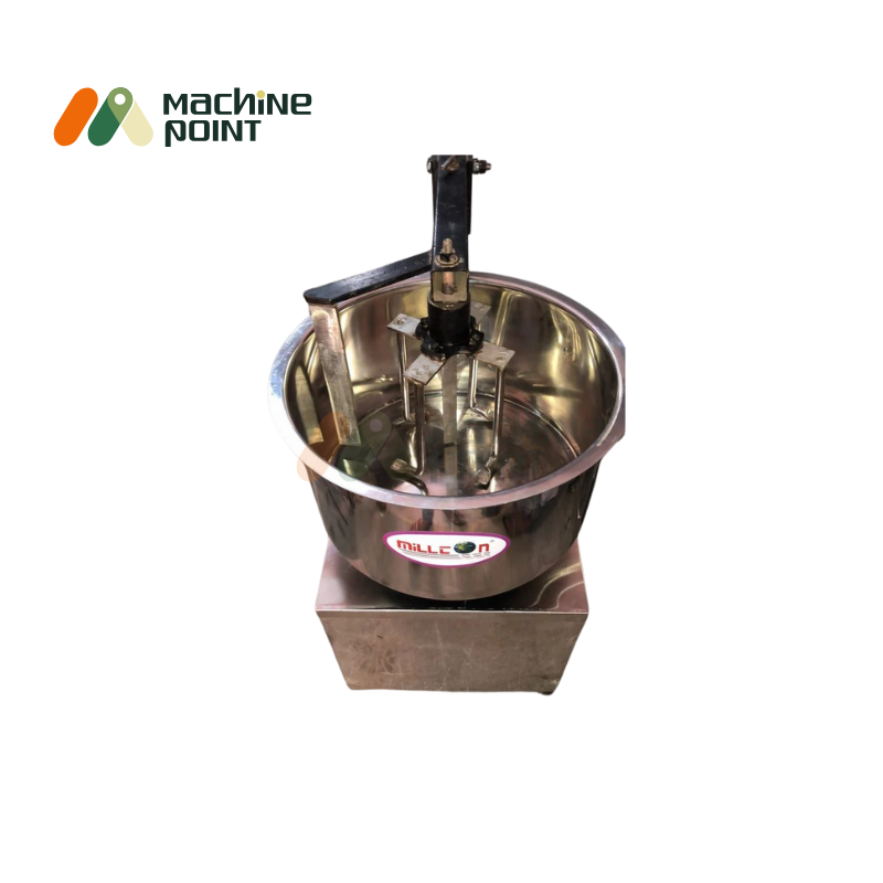 Commercial-grade besan mixer machine with heavy-duty motor and stainless steel construction.