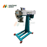 Maska Shredding Machine – side angle featuring branded control panel, stainless steel shredder chamber, and robust steel body frame.