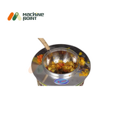 Top view of the Garbage Crusher filled with vegetable and food waste, ready for crushing.