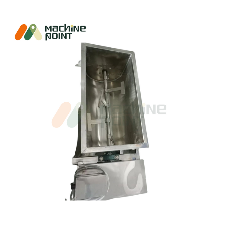 Top view showing inner shaft and paddles of Namkeen Mixer Machine 2 Feet for efficient dry mixing.