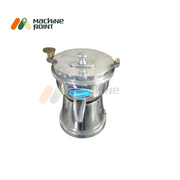 Front view of Small Carrot Juice Machine with stainless steel body and outlet spout.