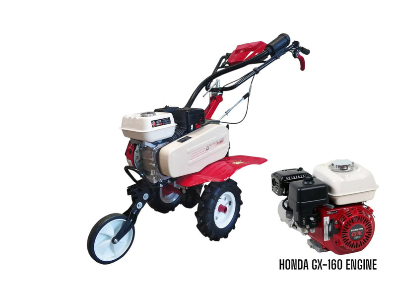 Machine Point KP-750 weeder with 5.5HP 4-stroke engine and 4.0-8 tyres for agriculture.

