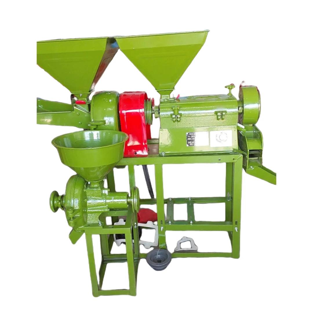 4 In One Mini Combined Rice Mill With Motor - Machine Point