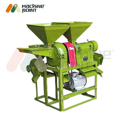 4 In One Mini Combined Rice Mill With Motor - Machine Point