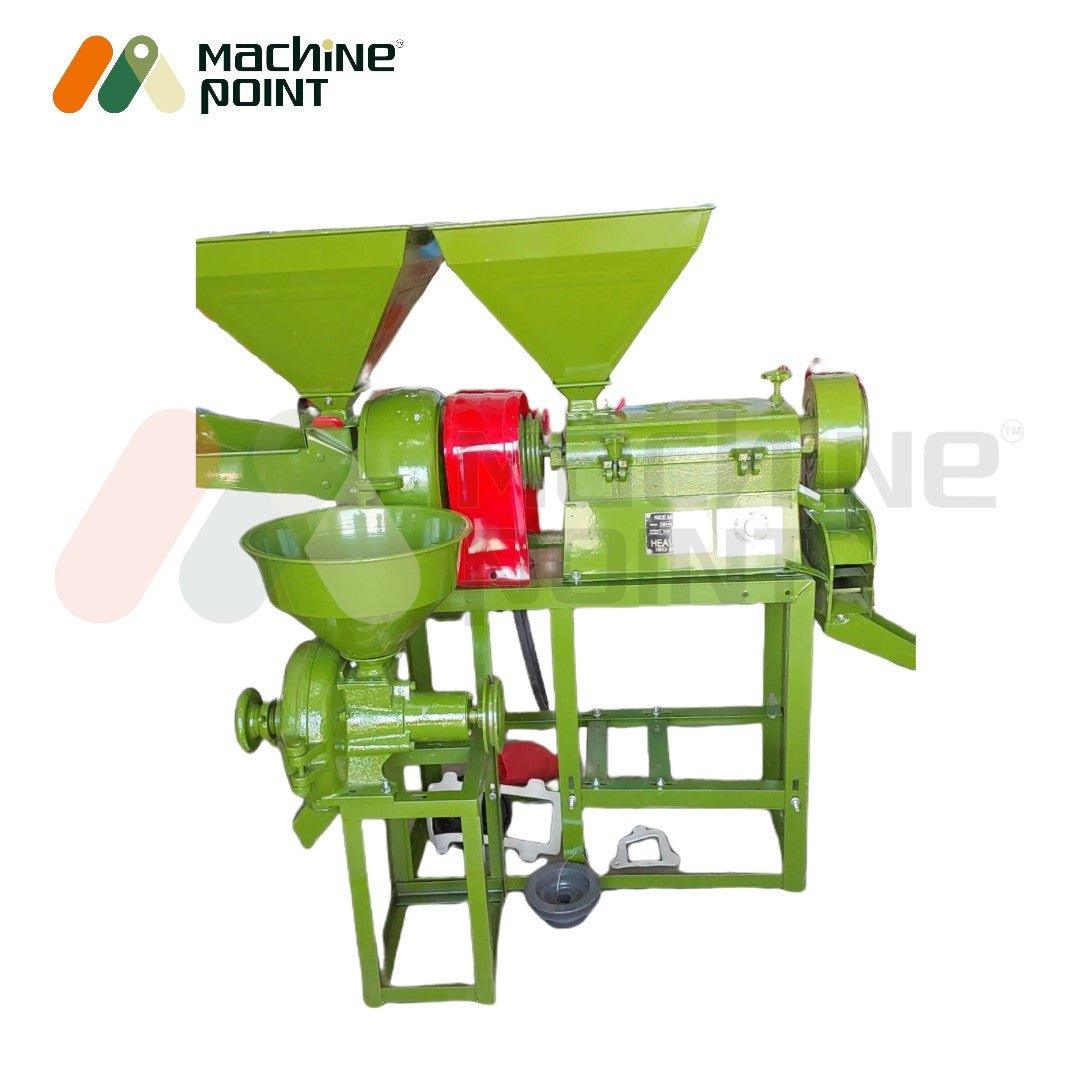 4 In One Mini Combined Rice Mill With Motor - Machine Point