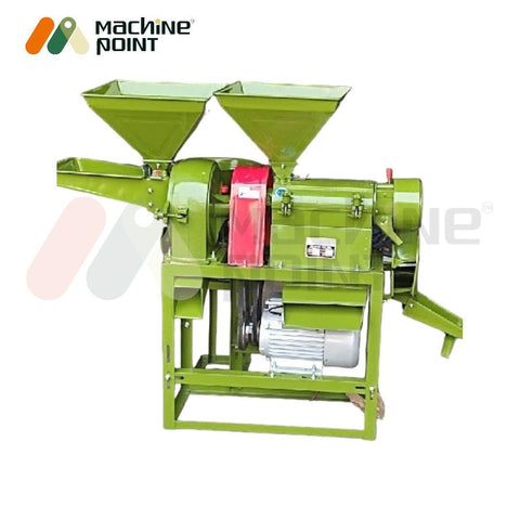 4 In One Mini Combined Rice Mill With Motor - Machine Point