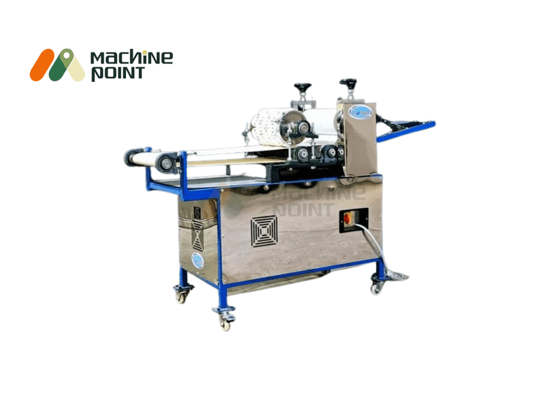 Side profile of automatic Panipuri Making Machine for commercial use.