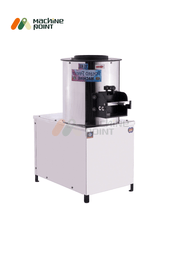 Industrial-grade 15 kg potato peeling machine with efficient outlet chute for high-volume operations.
