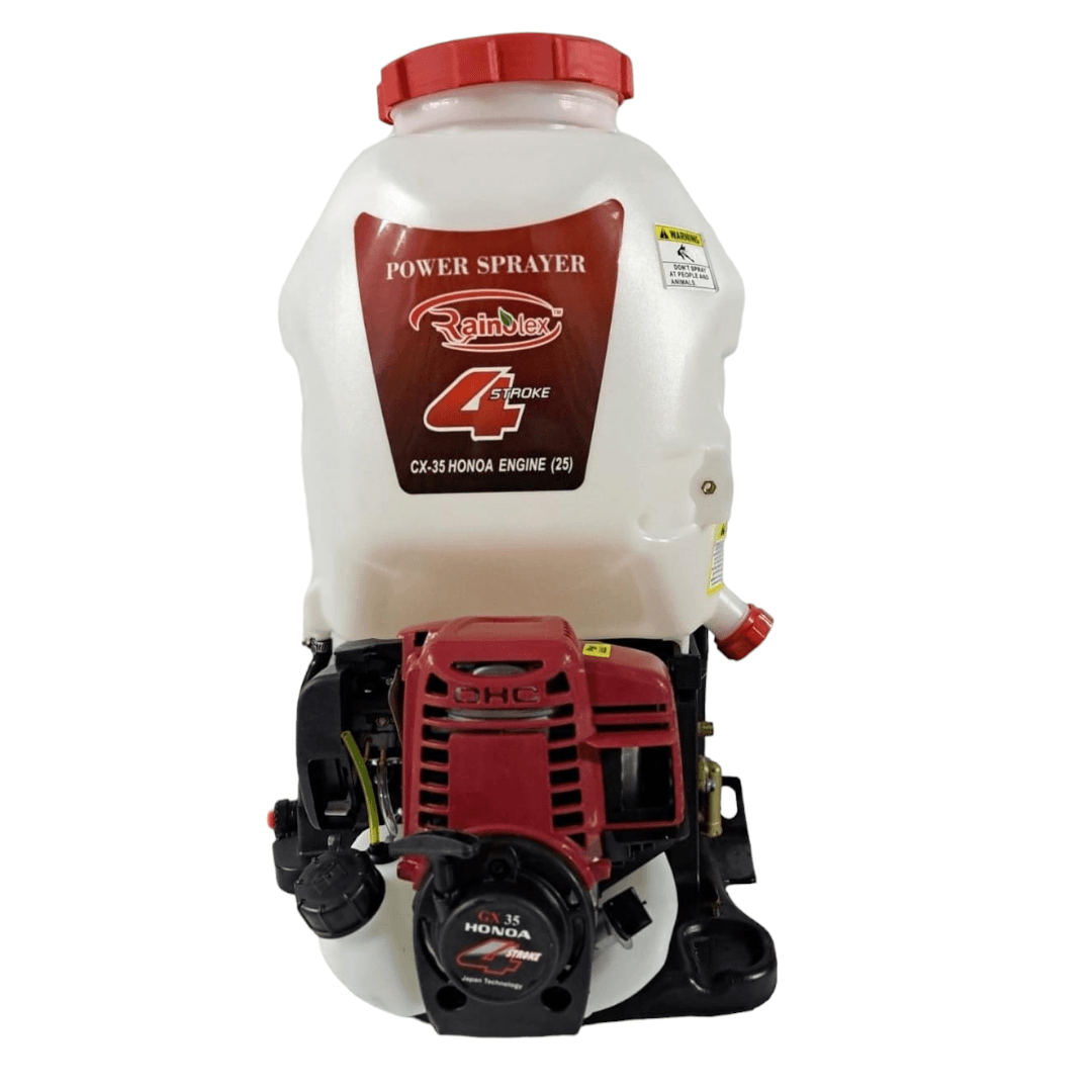 4 STROKE PETROL ENGINE PORTABLE SPRAYER RAINOLEX HONOA 25 LTR GX35 - Machine Point