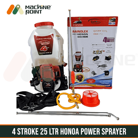 4 STROKE PETROL ENGINE PORTABLE SPRAYER RAINOLEX HONOA 25 LTR GX35 - Machine Point